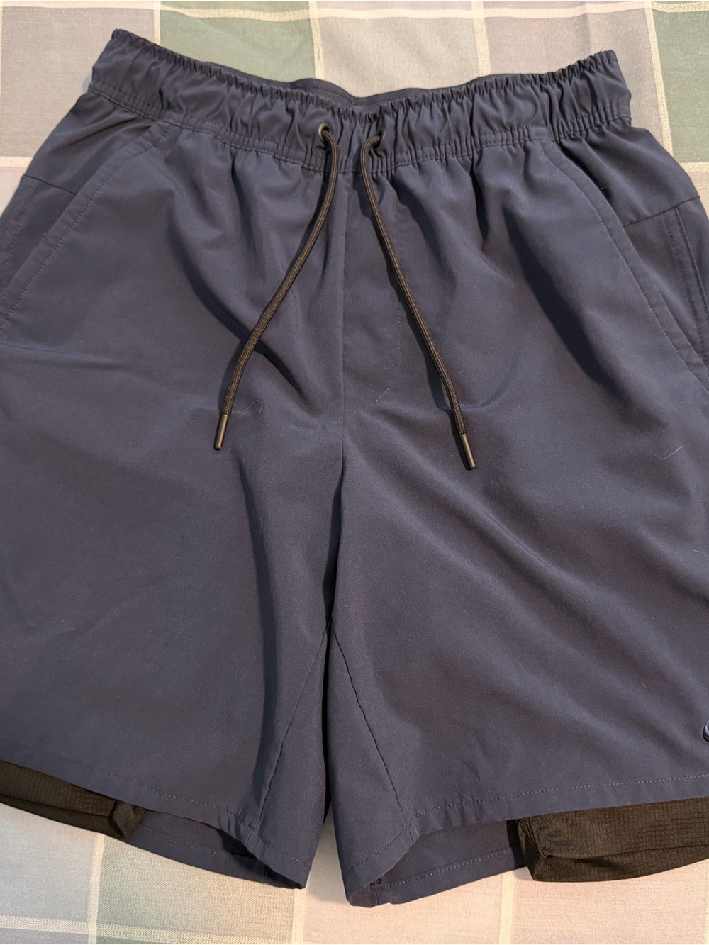 Nike Men's Dark Blue Athletic Drawstring Shorts